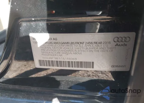 2007 Audi A4 2.0T z USA, uszkodzony, nr VIN WAUAF78E57A149369